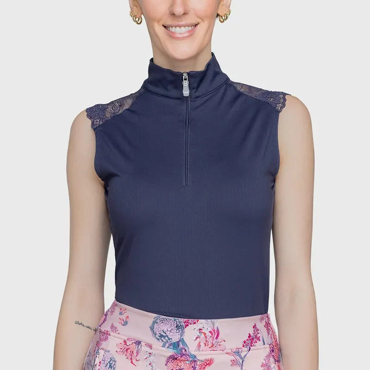 Kastel Garden Blooms S/L Top - Navy