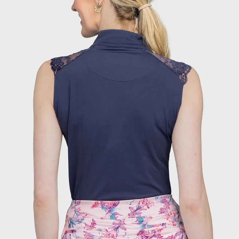 Kastel Garden Blooms S/L Top - Navy