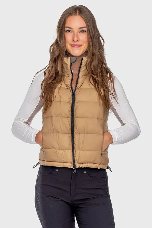 Kastel Reversible Vest - Charcoal/Camel