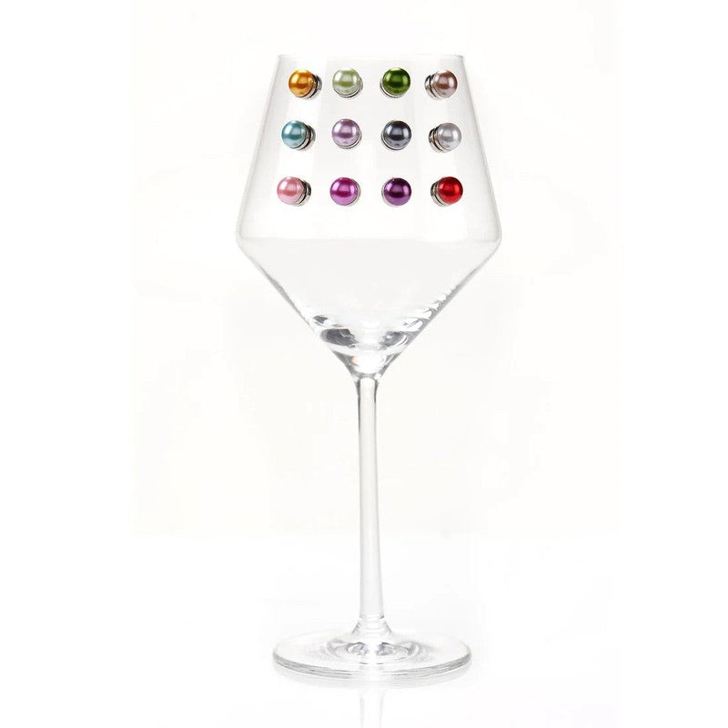 Cheers Wine Glass Charms - Pearls