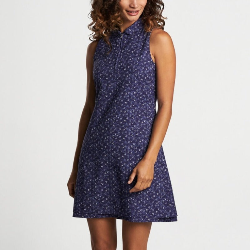 Peter Millar Carner S/L Dress - Navy Paisley