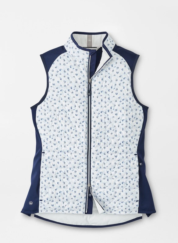 Peter Millar Fuse Hybrid Vest - White/Navy Paisley