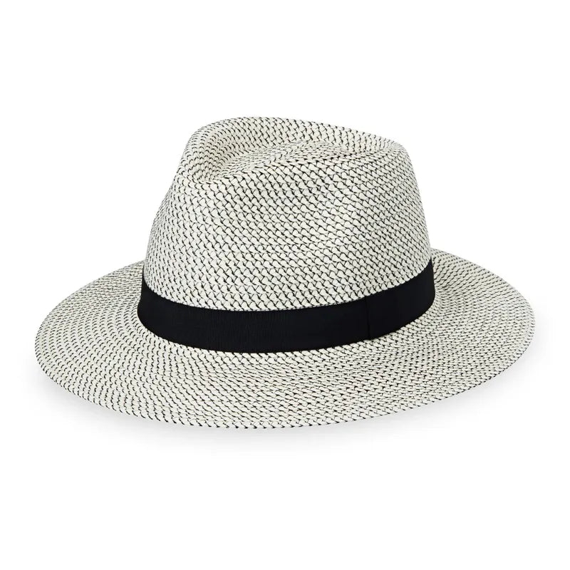 Wallaroo Petite Charlie Fedora - Ivory/Black