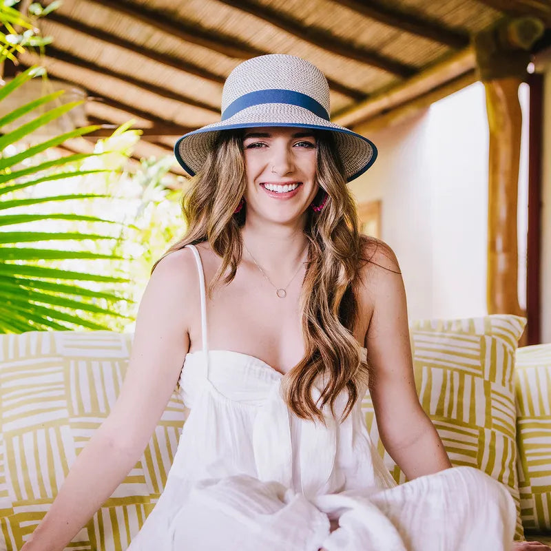 Wallaroo Darby Hat - Ivory/Dusty Blue