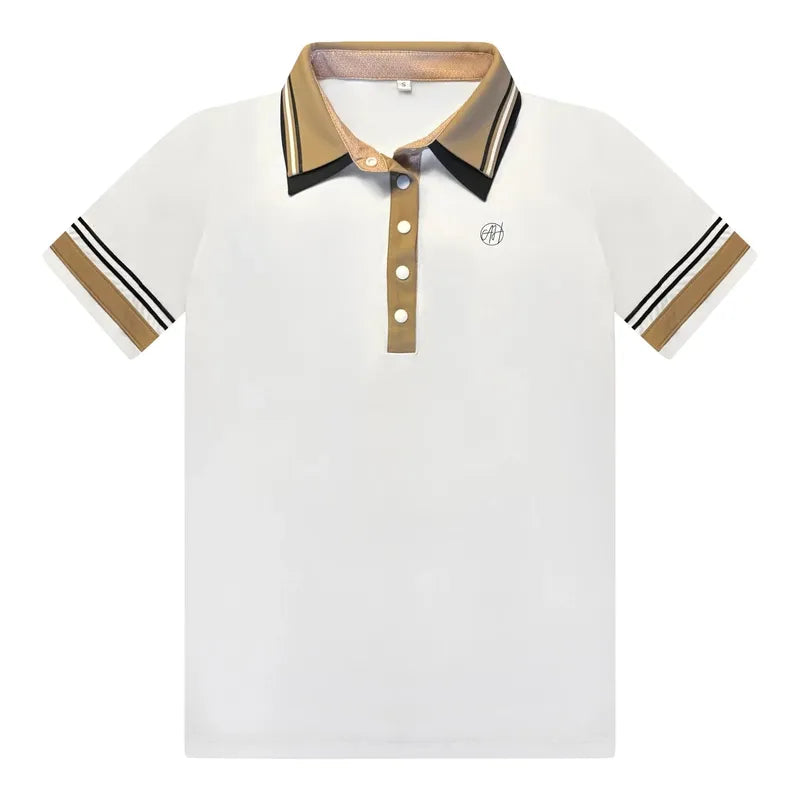 Ashley Herrera Phoenix Polo - White/Camel