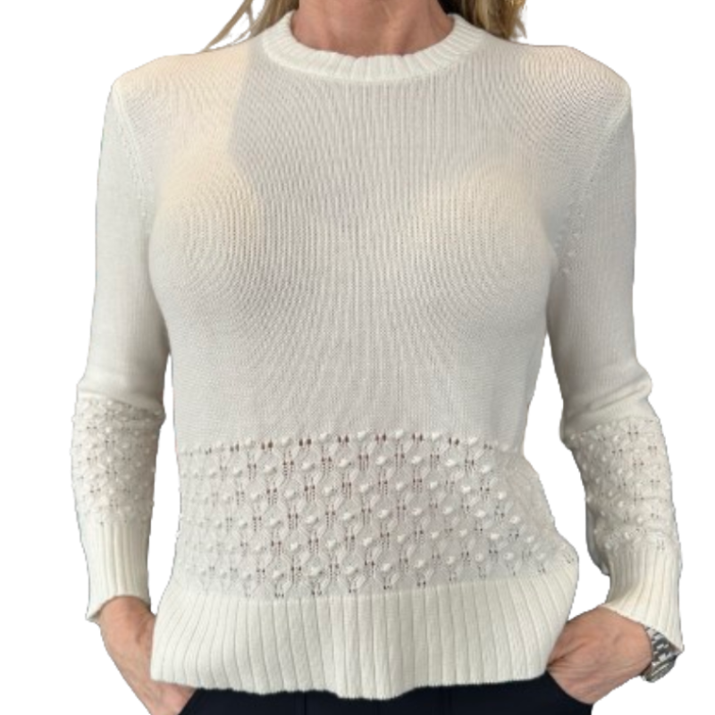 Alashan Cashmere Rosebud Sweater - White