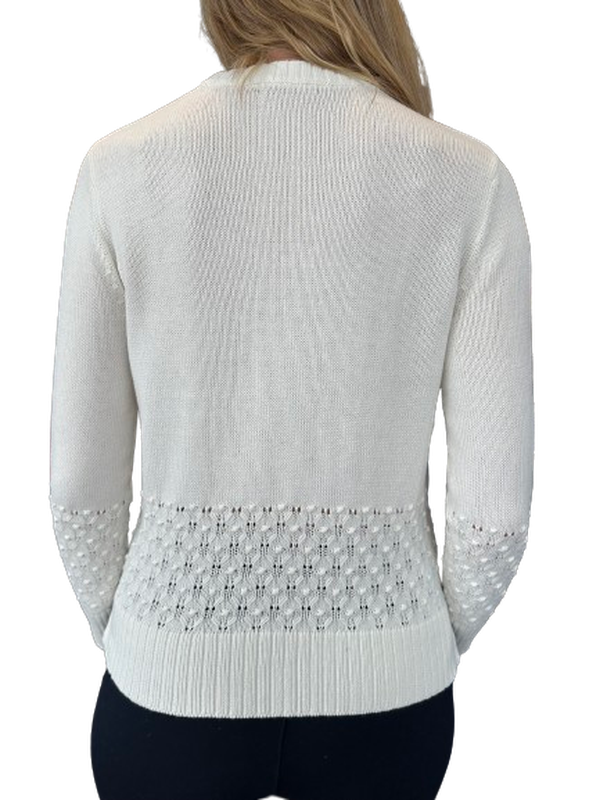 Alashan Cashmere Rosebud Sweater - White
