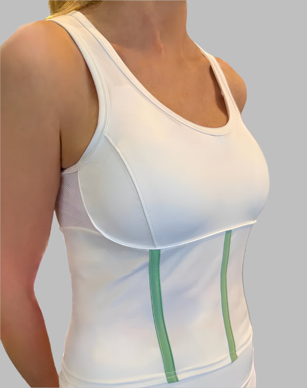 InPhorm Mai Tank - White/Veridian