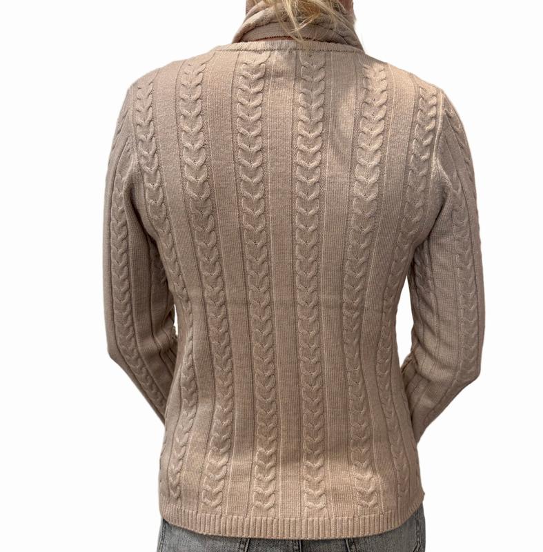 Atelier by Lyse Spenard Cable Sweater/Scarf - Oatmeal