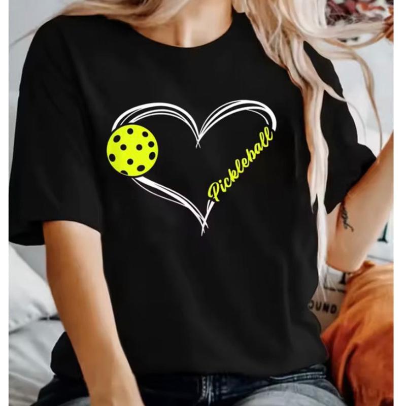 Pickleball Heart Tee - Black