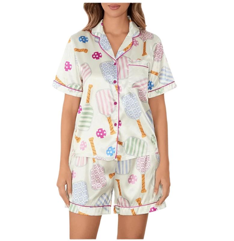 Pickleball Paddle Pajamas - Multi