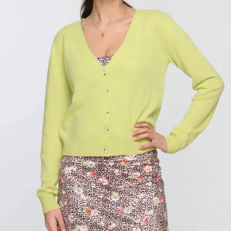 Pickletini Alexa Cashmere Sweater - Gekko Green