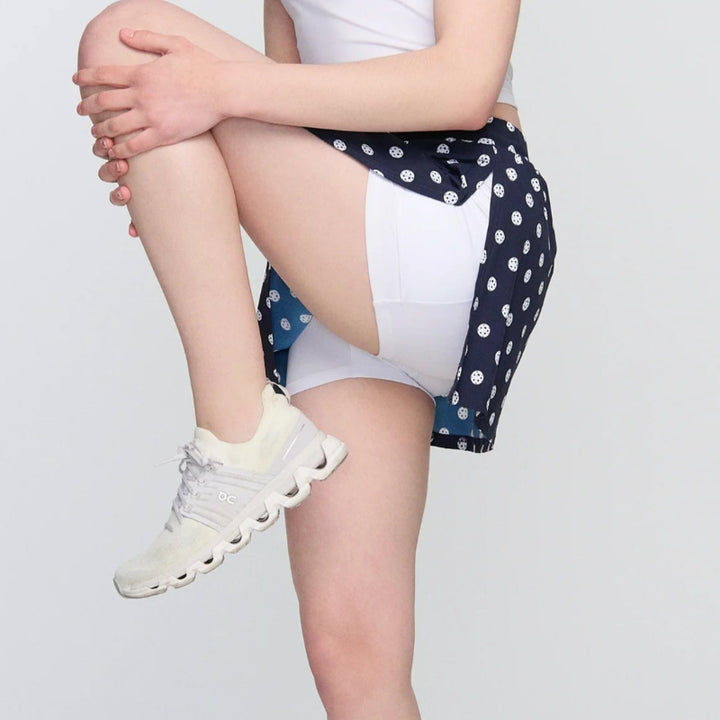 Pickletini Carti Slit Skort - Navy Pickle-Dot Print