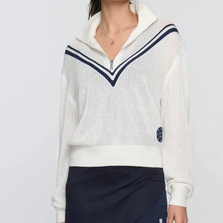 Pickletini Karla Sweater - White/Navy