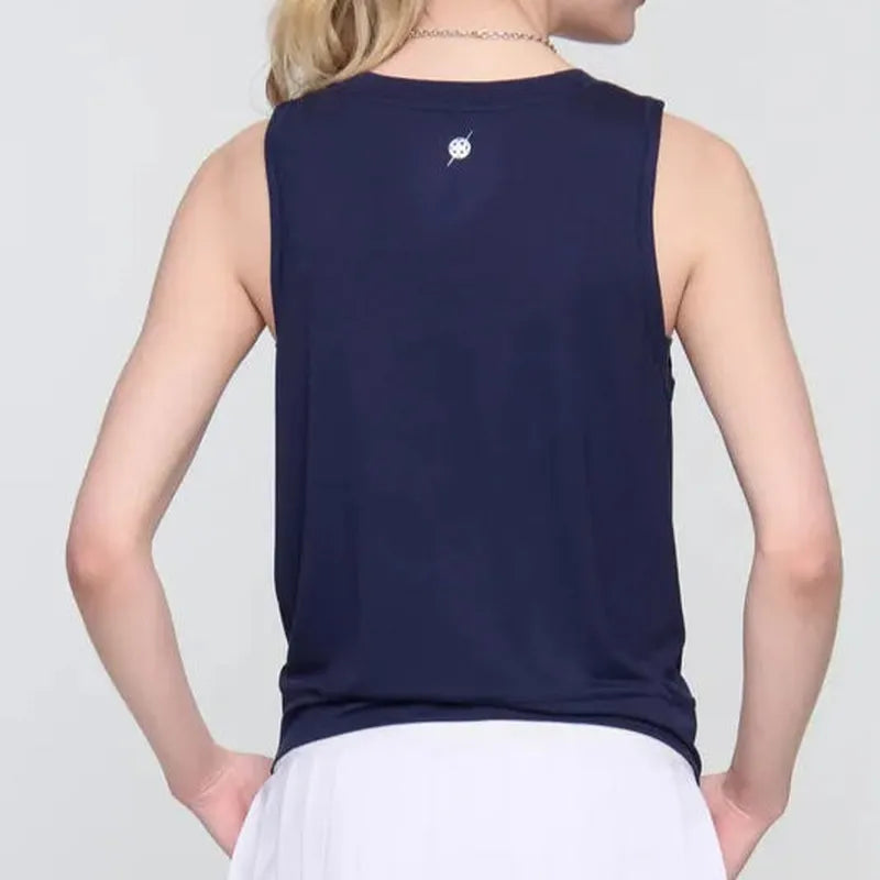 Pickletini Shay Twist Front Top - Navy