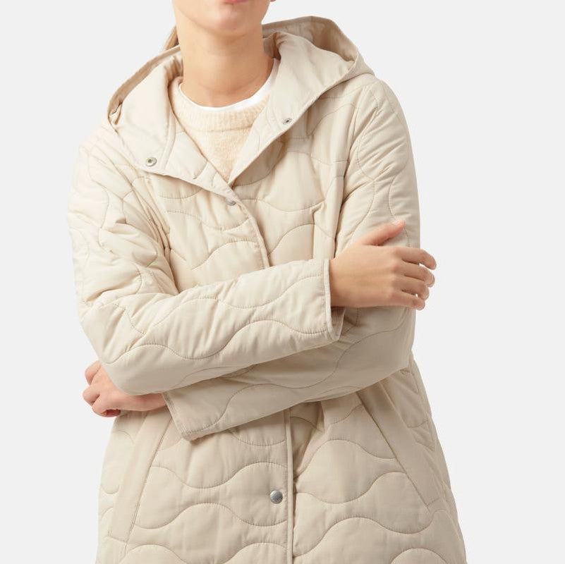 Ilse Jacobsen Quilted Hooded Coat - Light Sand