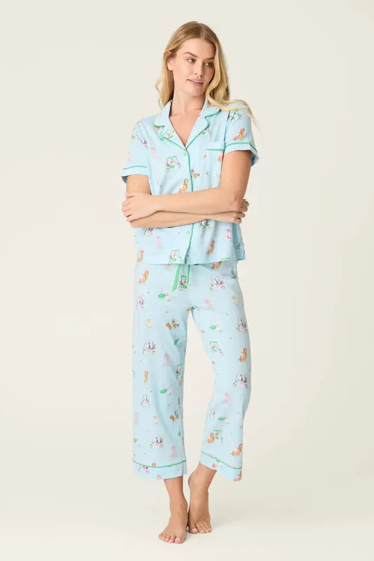 P.J. Salvage Whimsy Putter Pup Pajamas - Blue