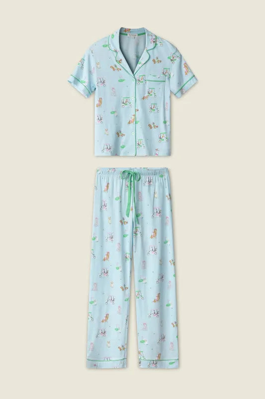 P.J. Salvage Whimsy Putter Pup Pajamas - Blue