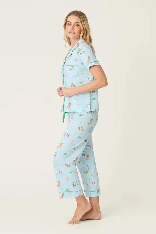 P.J. Salvage Whimsy Putter Pup Pajamas - Blue