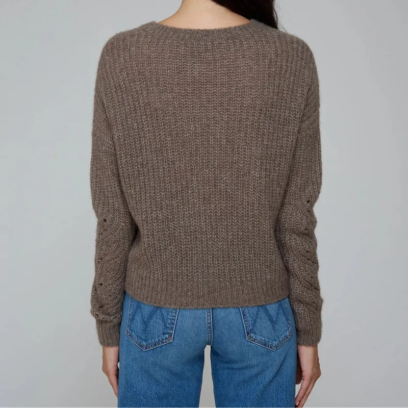Autumn Cashmere Raglan Links Sweater - Rye