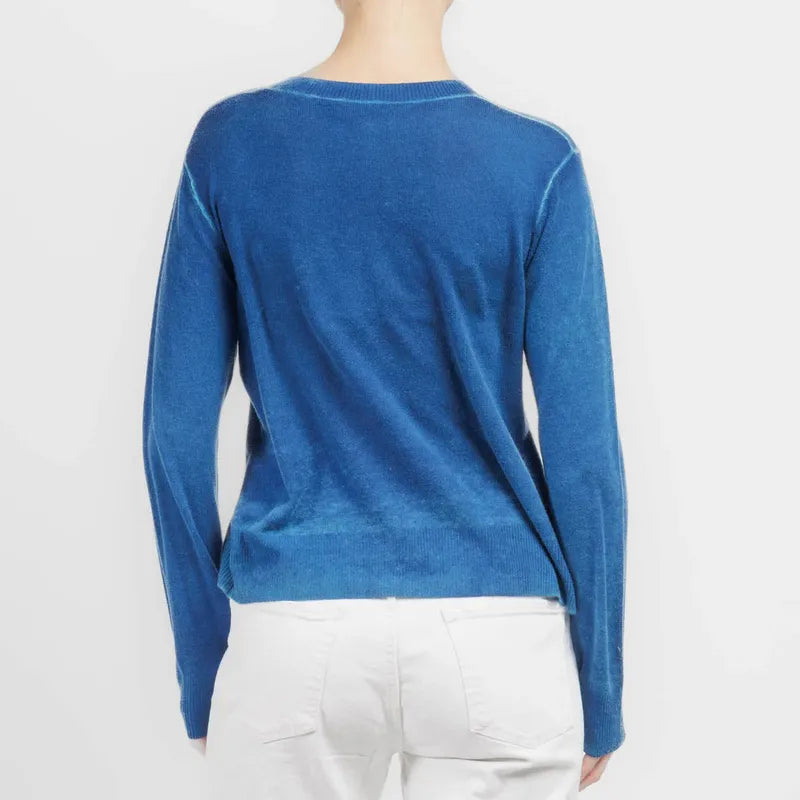 Autumn Cashmere Crewneck Sweater - Blue
