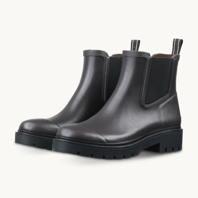 Ilse Jacobsen Chelsea Rain Boots - Brown/Black