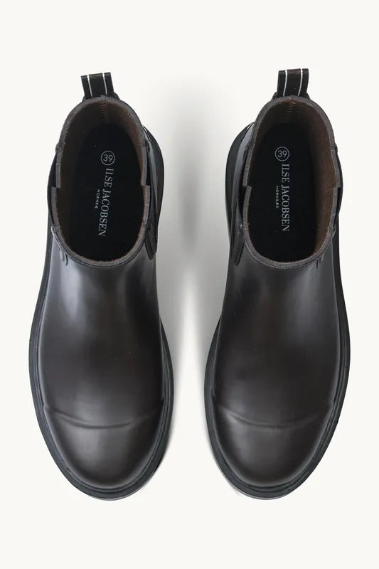Ilse Jacobsen Chelsea Rain Boots - Brown/Black