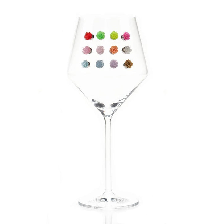 Cheers Wine Glass Charms - Mini Rosette