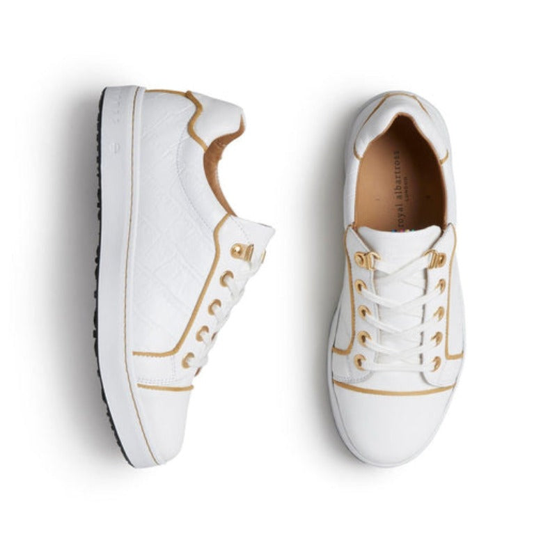 Royal Albartross Buckingham Shoe - White/Gold