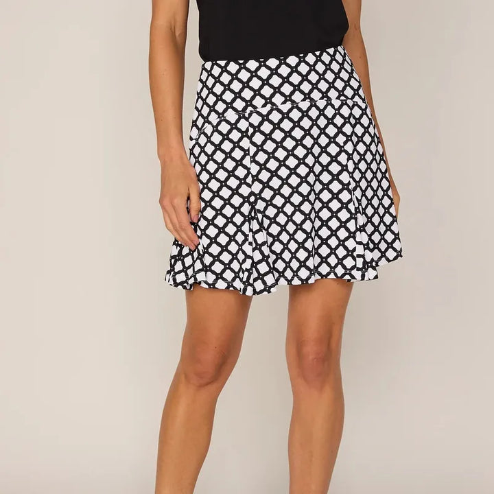 G Lifestyle Godet Skort (17") - Black/White