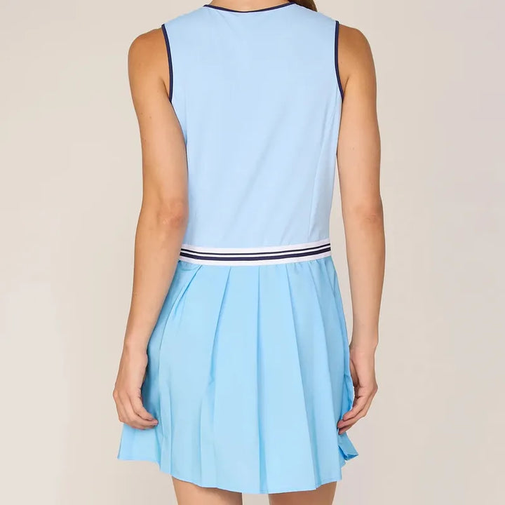 G Lifestyle Zip Dress - Sky Blue/Navy
