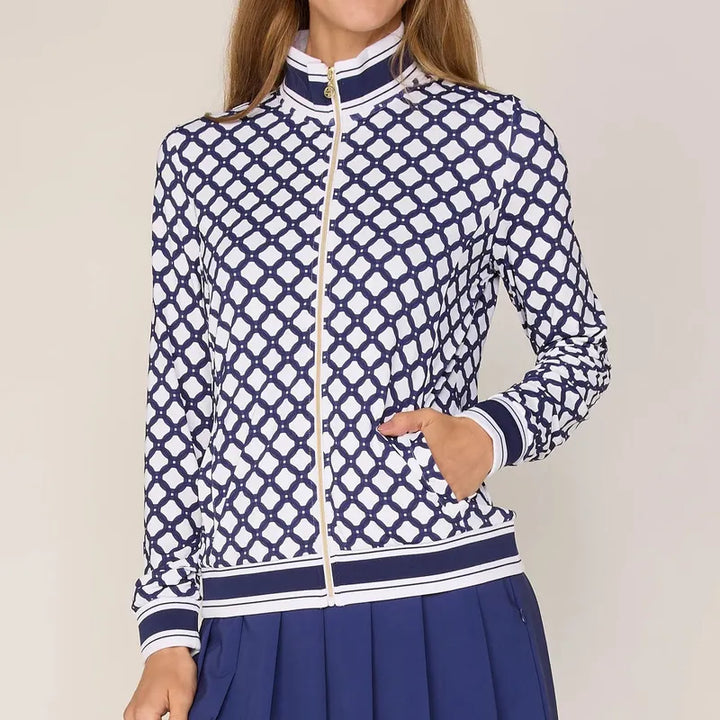 G Lifestyle Zip Jacket - Navy Circles