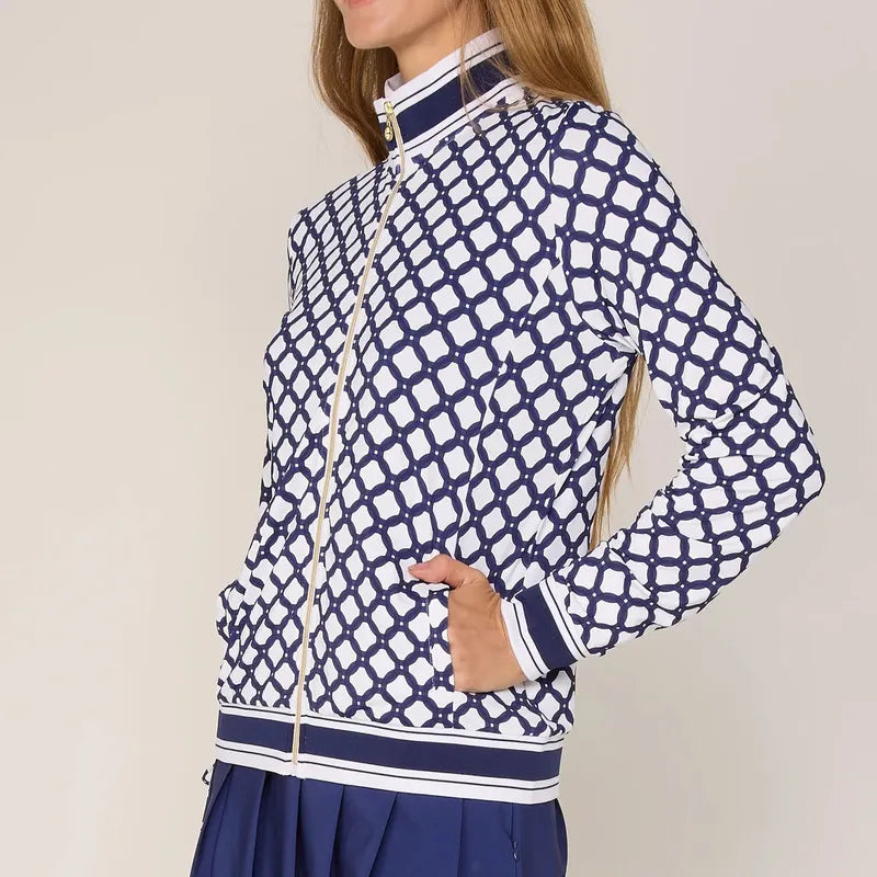 G Lifestyle Zip Jacket - Navy Circles
