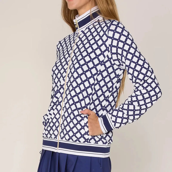 G Lifestyle Zip Jacket - Navy Circles