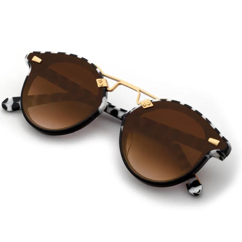Krewe STL Nylon Sunglasses - 24K Domino/Black