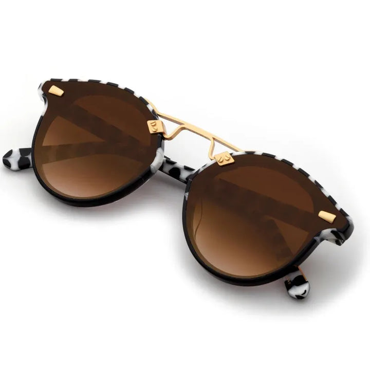 Krewe STL Nylon Sunglasses - 24K Domino/Black