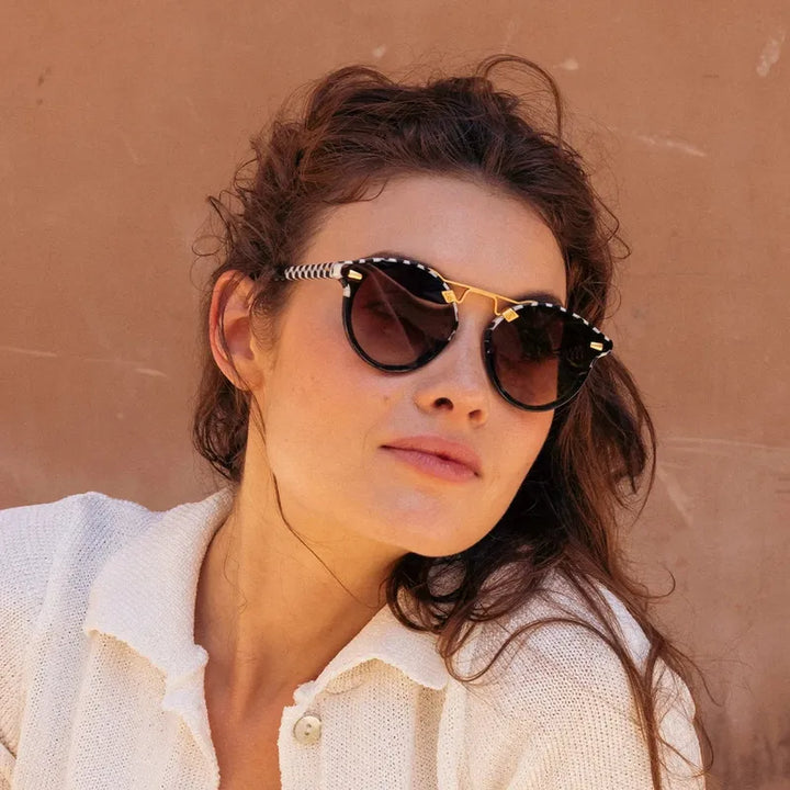 Krewe STL Nylon Sunglasses - 24K Domino/Black