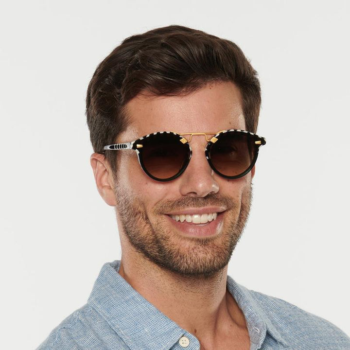Krewe STL Nylon Sunglasses - 24K Domino/Black
