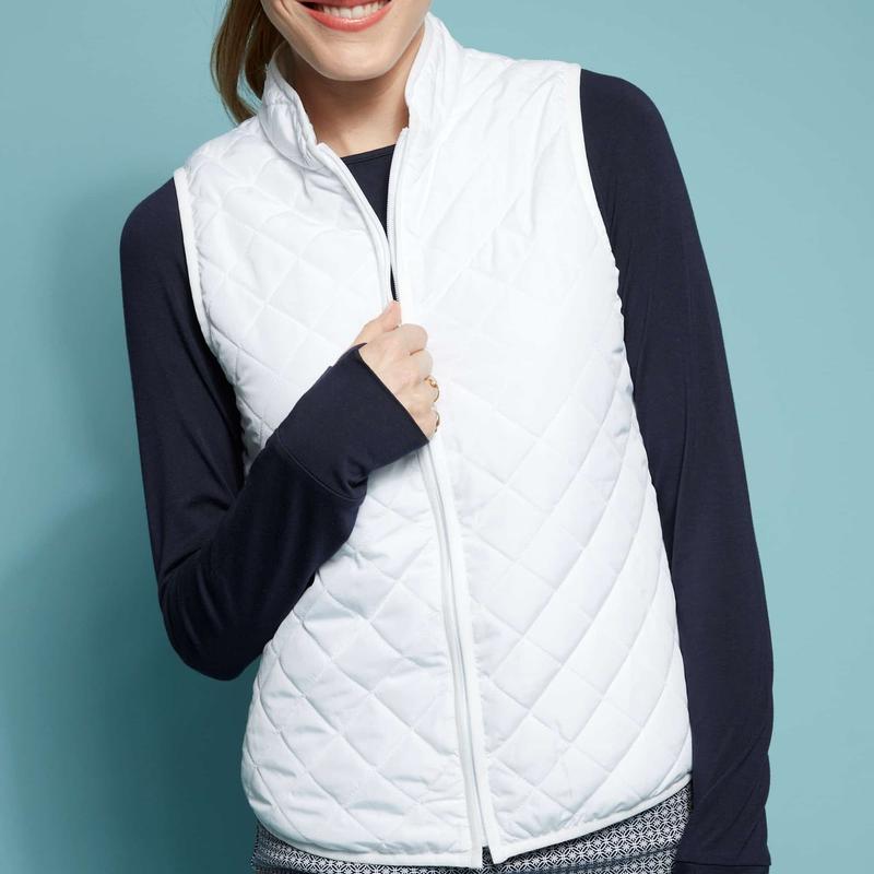 Swing Control Quilted Vest - White