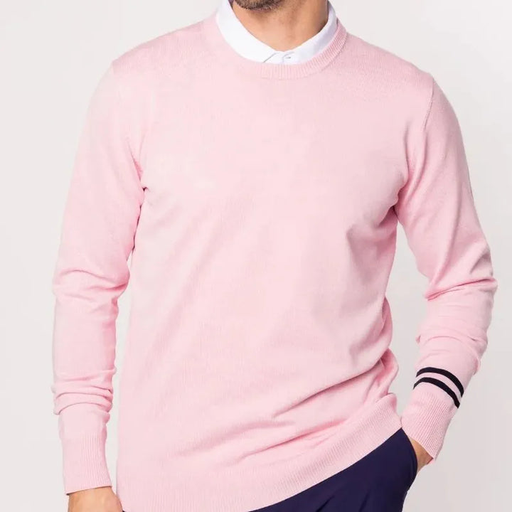 Golftini Men's Crewneck Sweater - Pink