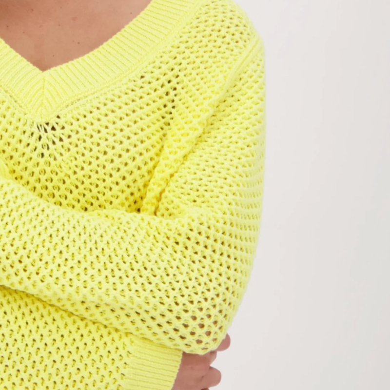 Monari V-Neck Sweater - Yellow