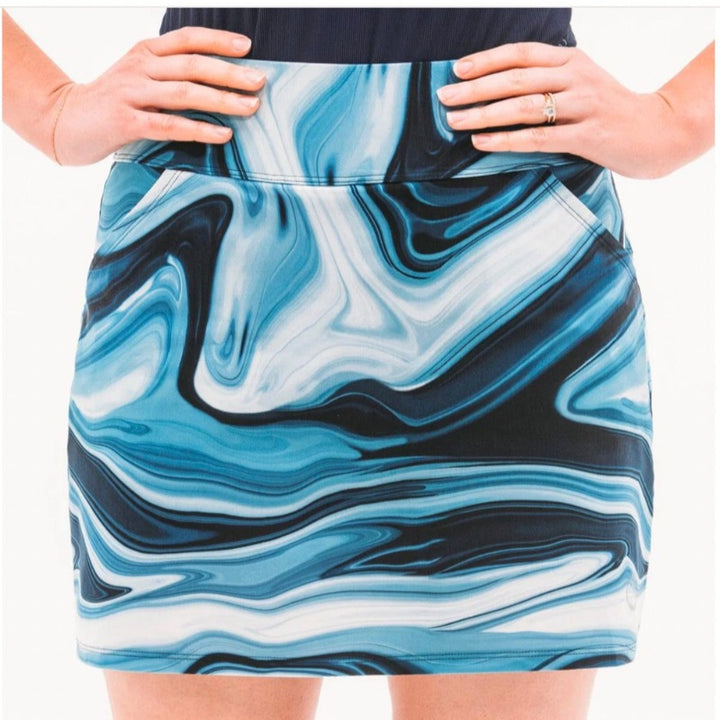 Foray Golf Patch Pocket Skort - Blue Marble