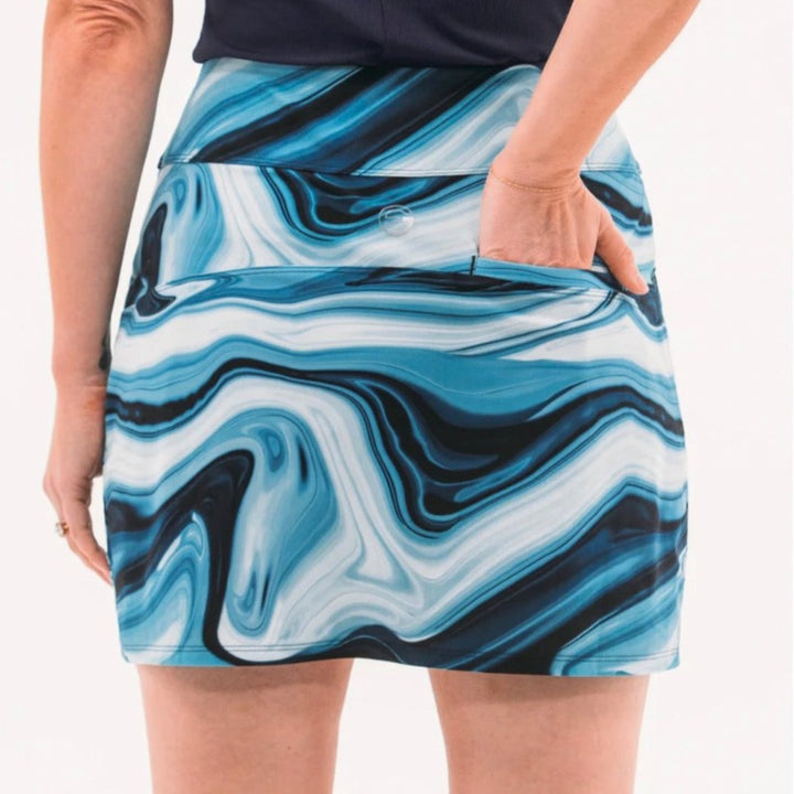 Foray Golf Patch Pocket Skort - Blue Marble