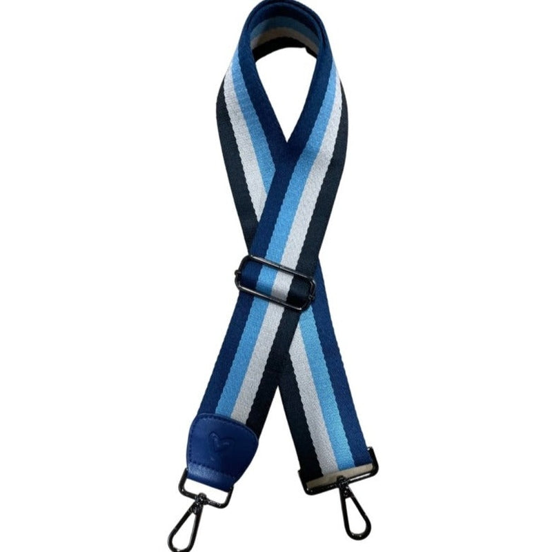 preneLOVE 2" Stripe Bag Strap - Navy/Blue/Tan