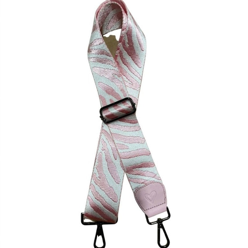 preneLOVE 2" Zebra Bag Strap - Pink/White