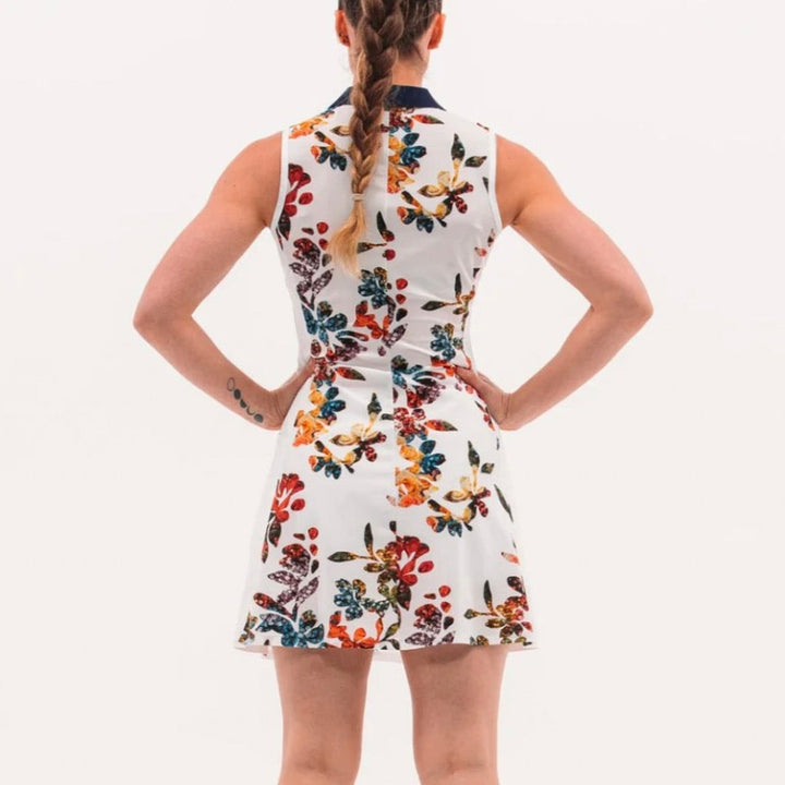 Foray Golf Core Dress (pockets)- White Floral