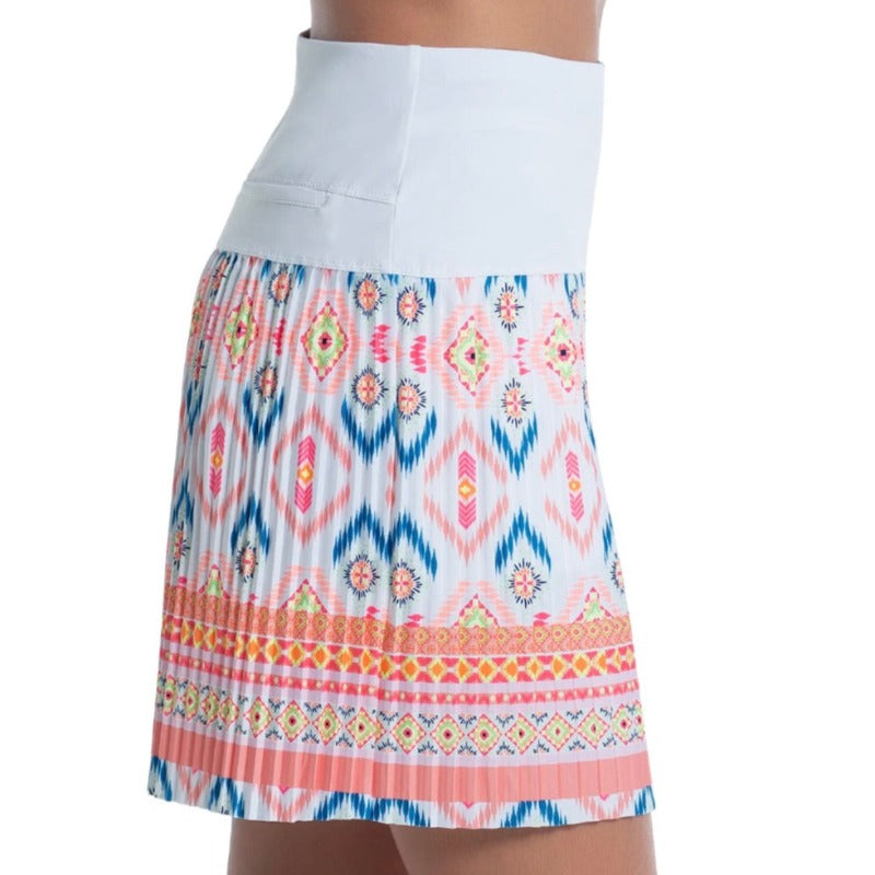 Lucky In Love Mojave Pleated Skort(17.5") - Coral