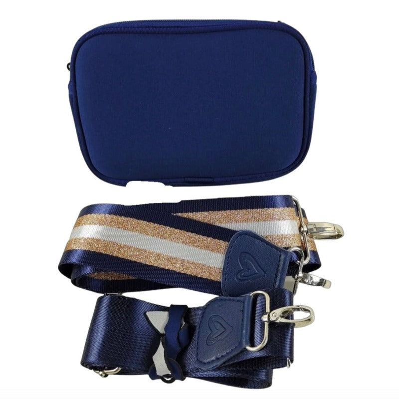 preneLOVE Dual Zip Belt/Crossbody Bag - Navy