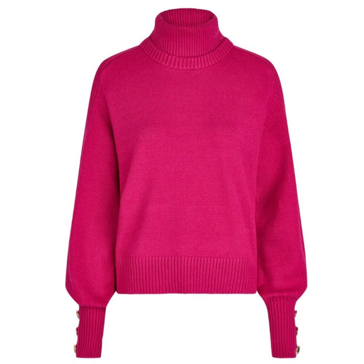 Marc Aurel Turtle/Crewneck Sweater - Hot Pink