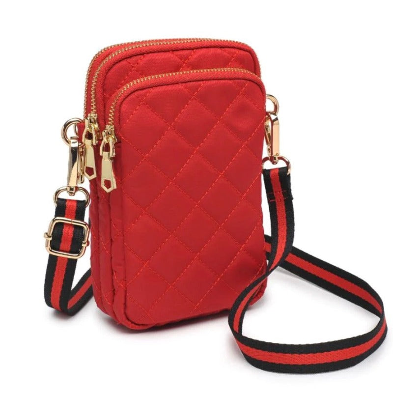 Sol and Selene Quilted Crossbody - Red